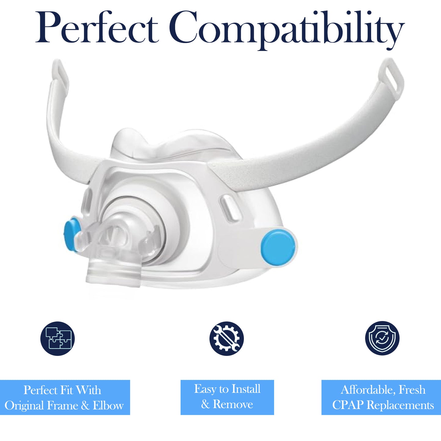 AirFit F40 Mask Cushion – Compatible Replacement Part for ResMed AirFit F40 Frame & Elbow (Sizes S / M / L)