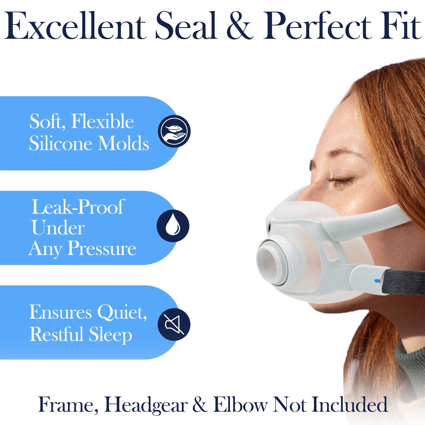 AirFit F40 Mask Cushion – Compatible Replacement Part for ResMed AirFit F40 Frame & Elbow (Sizes S / M / L)