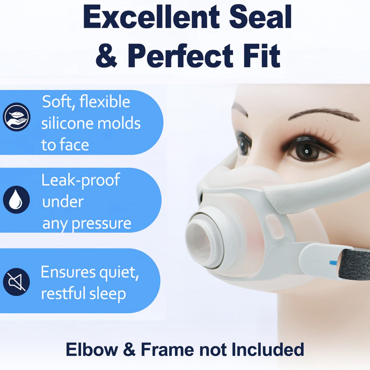 AirFit F40 Replacement Cushion & Headgear Strap Set – Soft Silicone Seal & Adjustable Fit