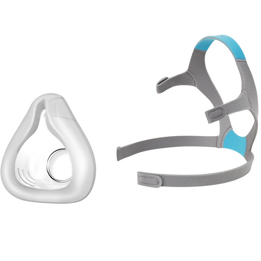 AirFit F20 Replacement Cushion & Headgear Strap Set – Soft Silicone Seal, Adjustable Fit (No Magnetic Clips)
