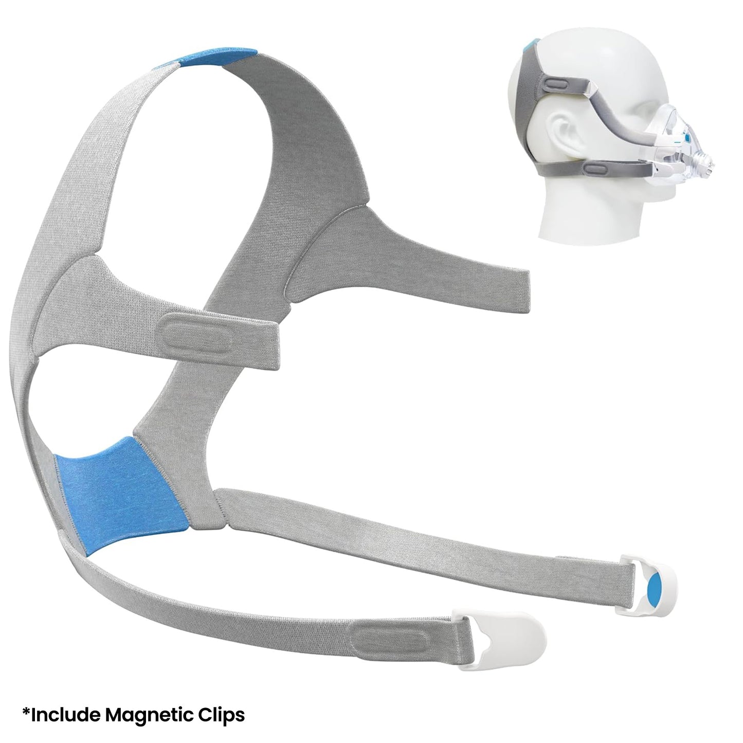 AirFit F20 Replacement Cushion & Headgear Strap Set – With Magnetic Clips