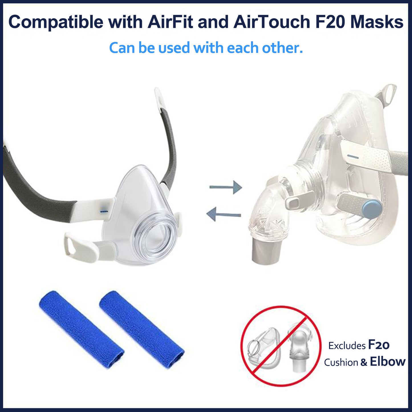 AirFit F20 Replacement Frame – Includes Magnetic Clips & 2 Frame Covers (Standard Size)