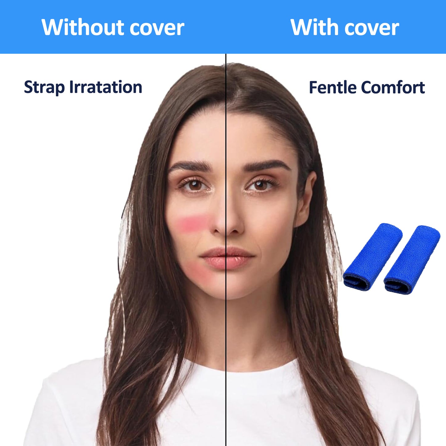 ResLab Frame Strap Covers – 4-Pack Soft Fleece Pads for Full Face & Nasal Mask Headgear