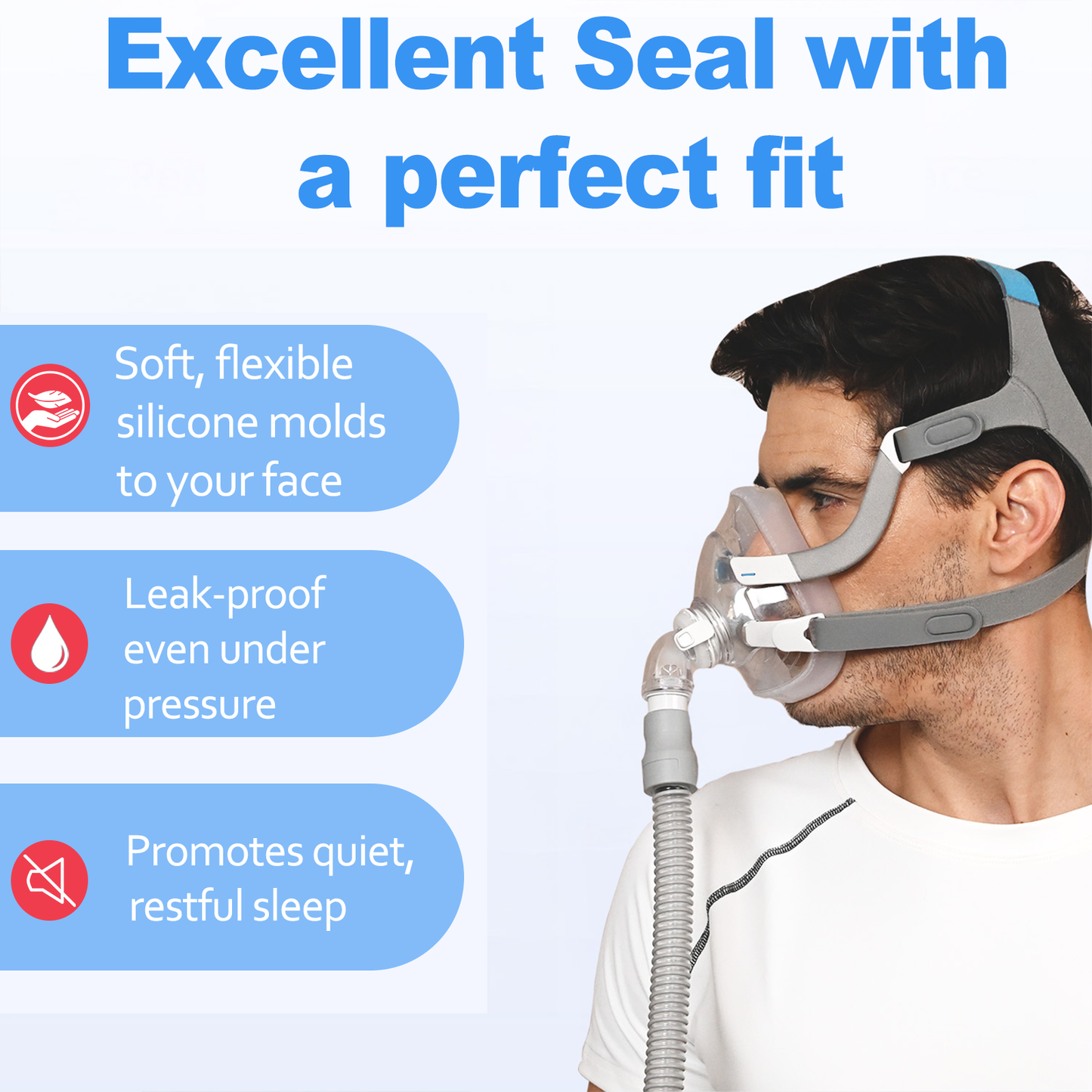 ResMed AirFit F20 Cushion - Full Face Mask Cushion Replacement - Covers Nose and Mouth