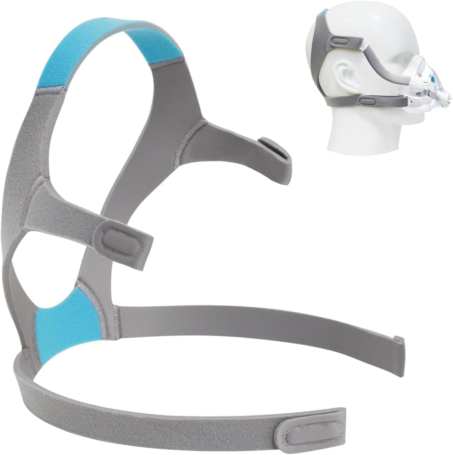 AirFit F20 Replacement Cushion & Headgear Strap Set – Soft Silicone Seal, Adjustable Fit (No Magnetic Clips)