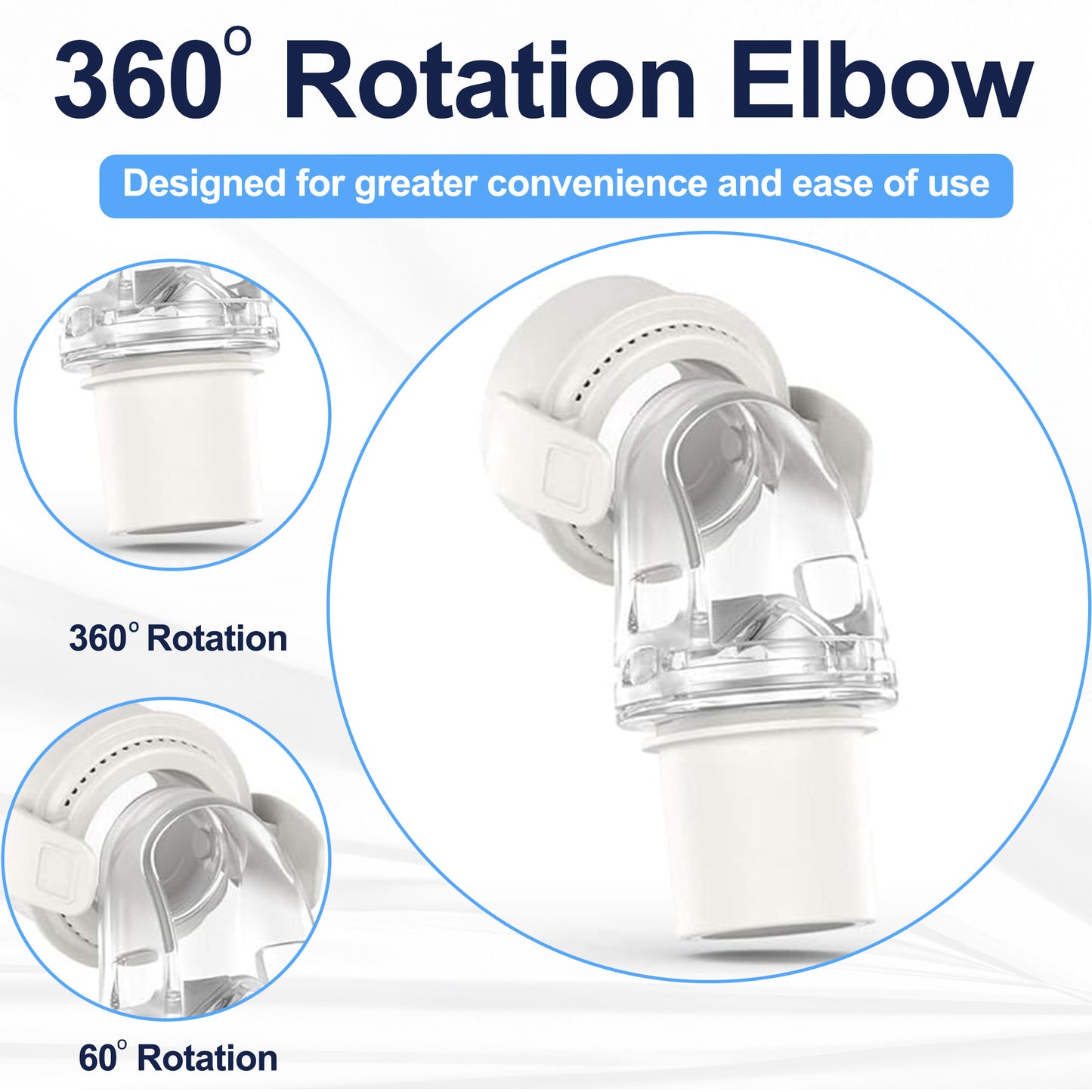 Replacement Elbow Pack of 2 – Compatible with AirFit F20 Full Face Mask