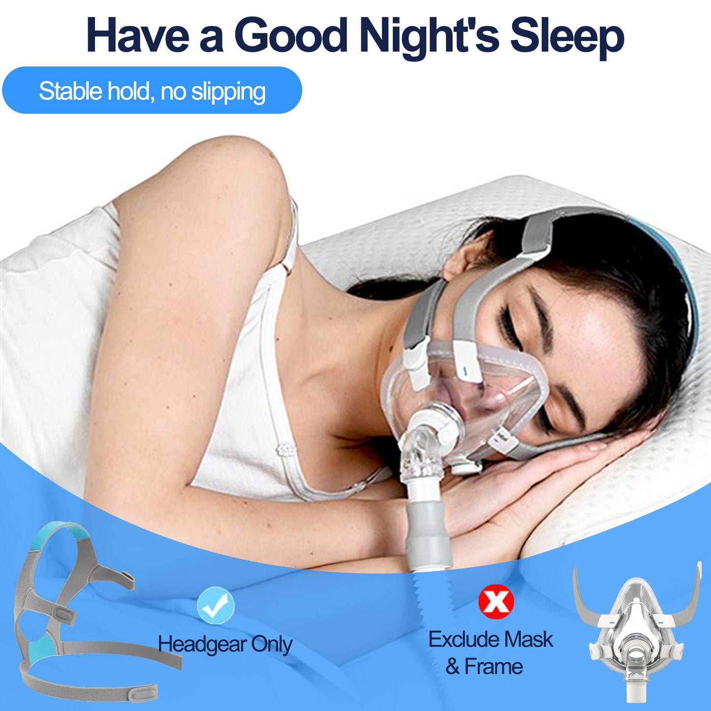 ResMed AirFit F20 Full Face CPAP Mask Headgear – Original Replacement