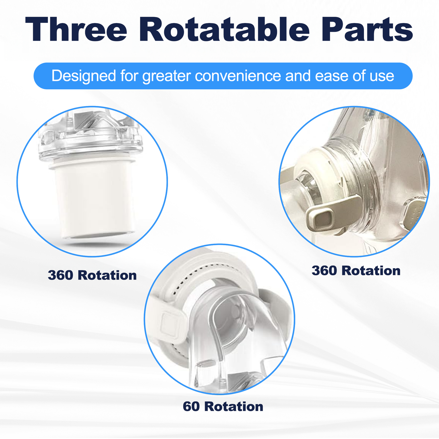 AirFit F20 & F30 Replacement Elbow – 360° Swivel, Leak-Proof
